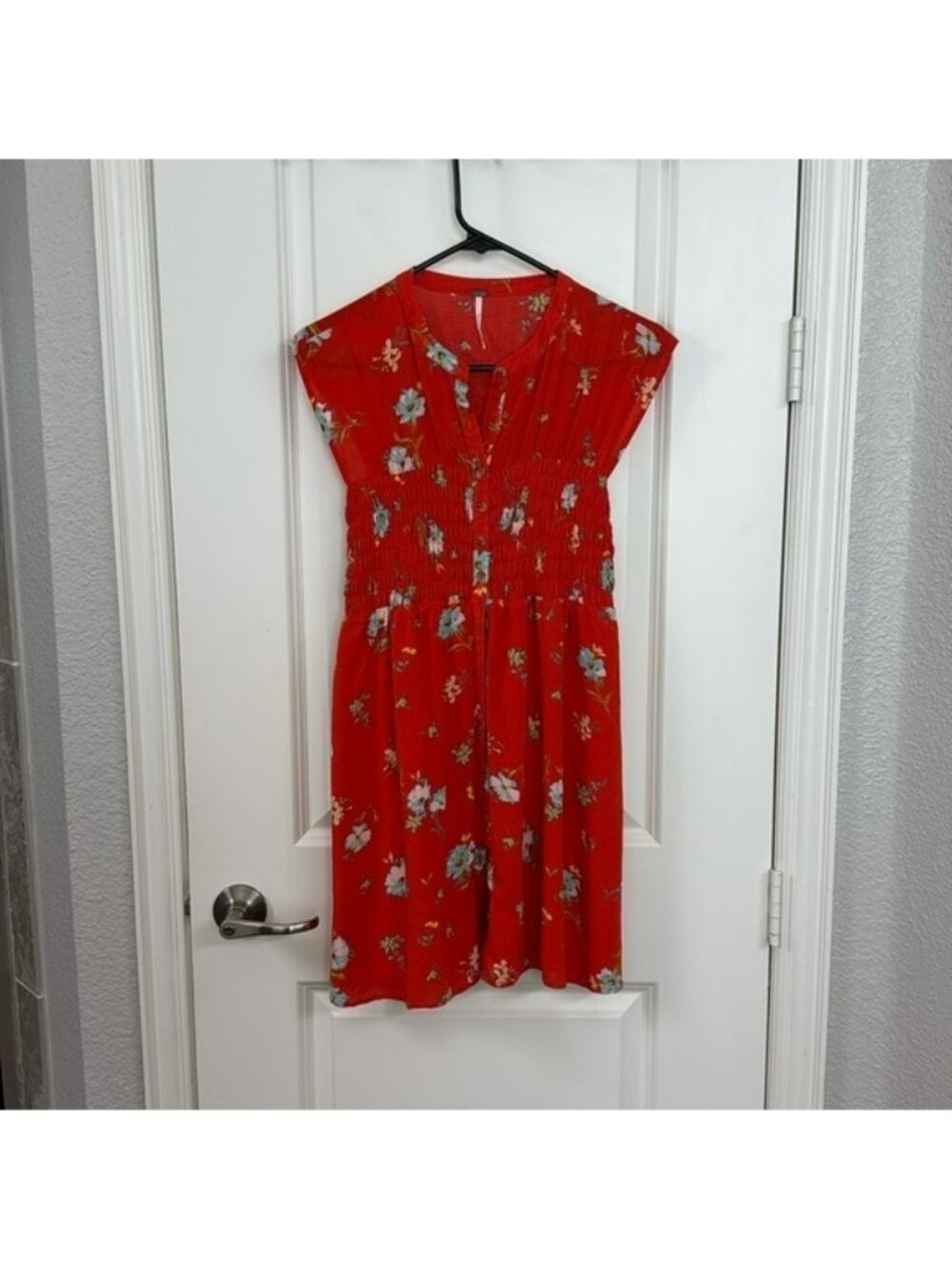 Women's Red Greatest Day Smocked Minidress